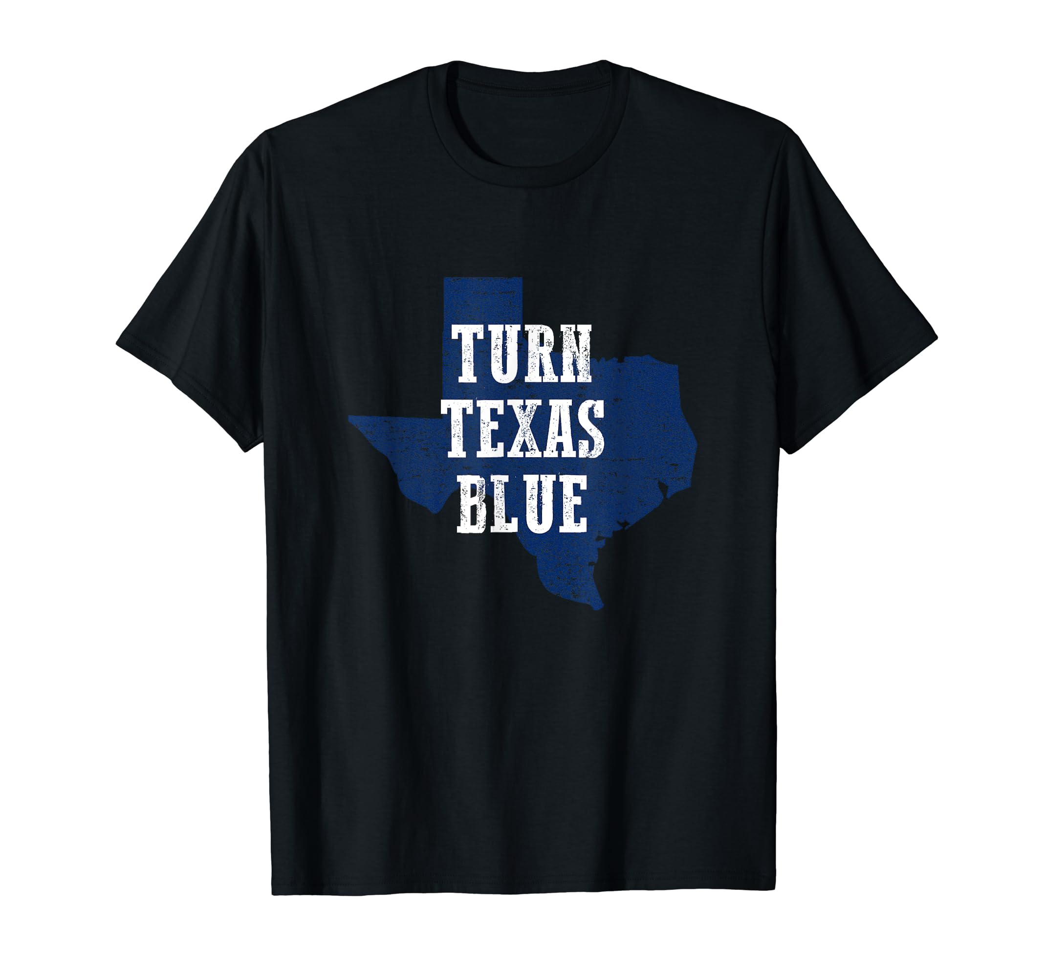Turn Texas Blue Distressed T-Shirt - Trendy Graphic for Adults - T-Shirt, Sweatshirt, Hoodie