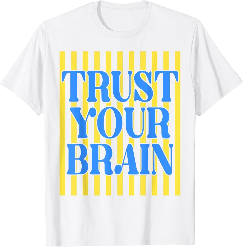 Retro Stripes Trust Your Brain Test Day Teachers - Adult & Kids T-Shirts, Sweatshirts & Hoodies apparel design preview 1