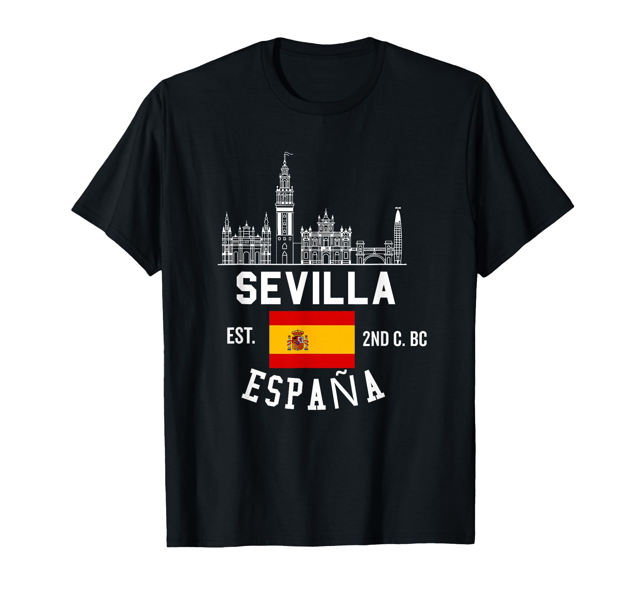 Seville Spain Souvenirs Flag From Sevilla T-Shirt - Novelty Apparel Unisex - T-Shirt, Sweatshirt, Hoodie