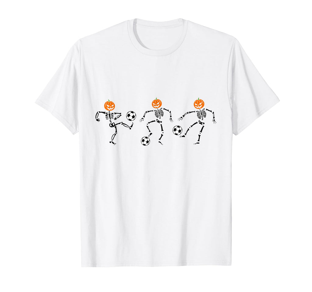 Pumpkin Skeleton Squad Soccer Player T-Shirt - Custom Art Print Unisex - T-Shirt, Sweatshirt, Hoodie