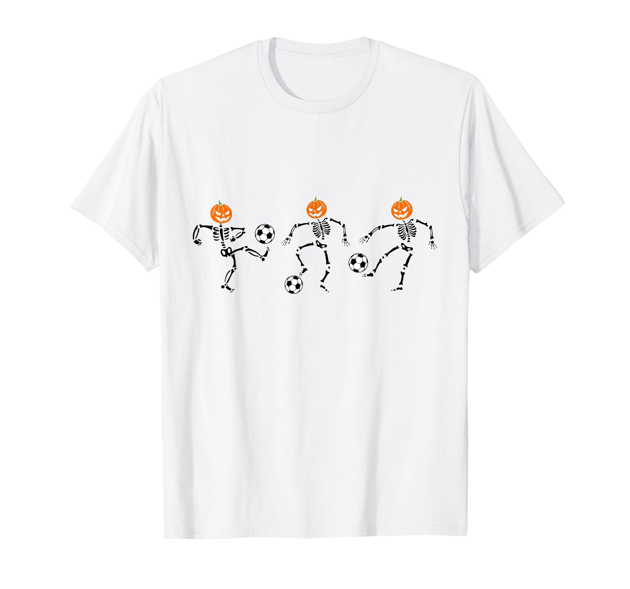 Pumpkin Skeleton Squad Soccer Player T-Shirt - Custom Art Print Unisex - T-Shirt, Sweatshirt, Hoodie
