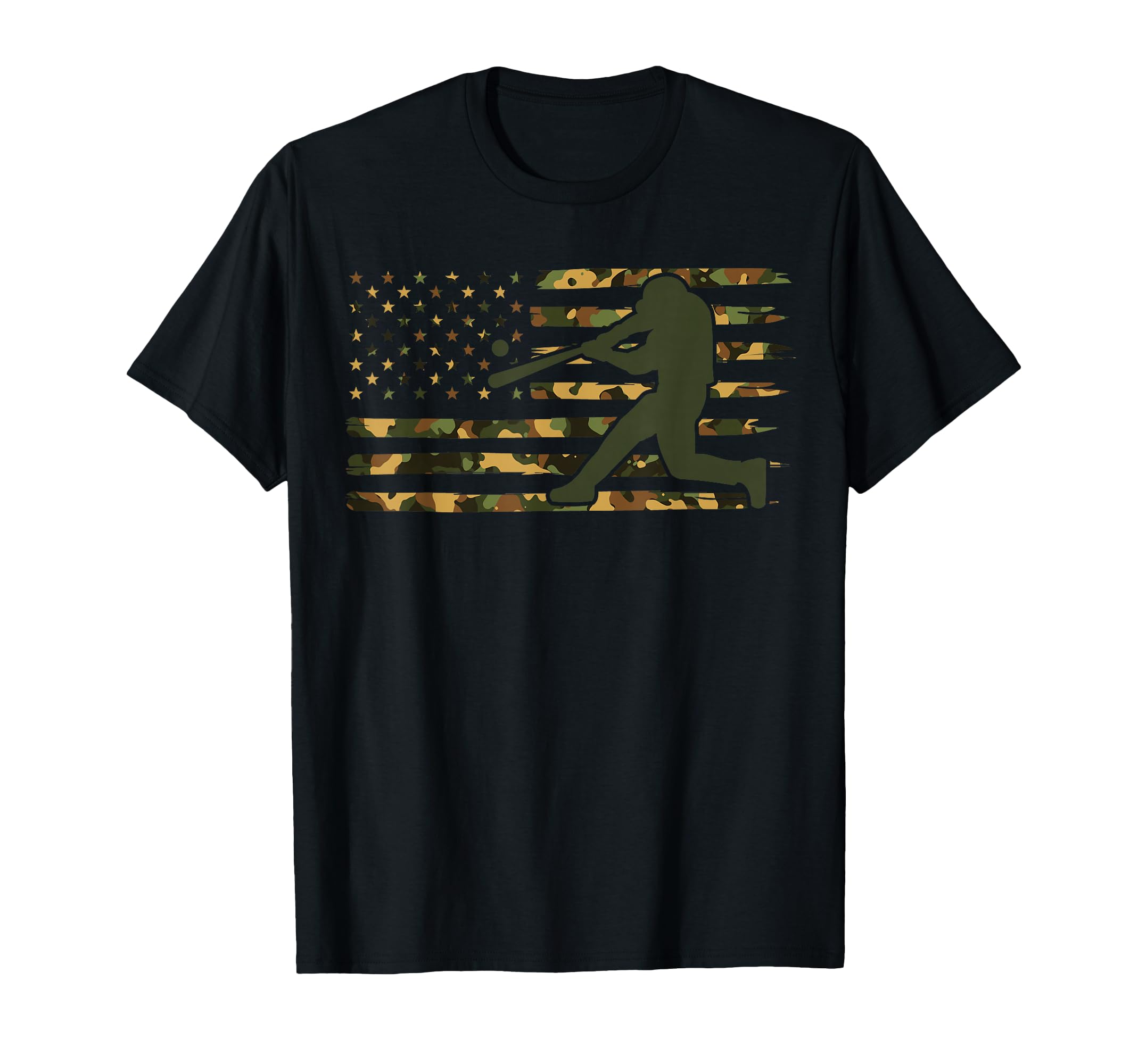 Camo Usa Flag Baseball American Flag T-Shirt - Unique Graphic Unisex - T-Shirt, Sweatshirt, Hoodie