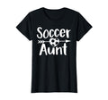 Soccer Aunt Heart Sport Lover Auntie T-Shirt - Minimalist Print Unisex - T-Shirt, Sweatshirt, Hoodie
