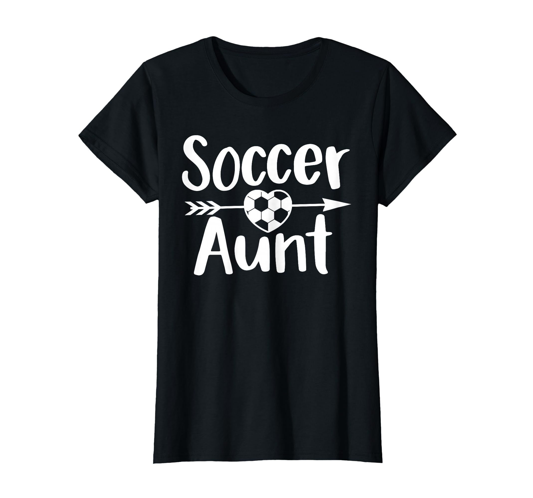 Soccer Aunt Heart Sport Lover Auntie T-Shirt - Minimalist Print Unisex - T-Shirt, Sweatshirt, Hoodie
