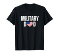 Military Dad Heart Flag T-Shirt - Casual Everyday Wear Unisex - T-Shirt, Sweatshirt, Hoodie