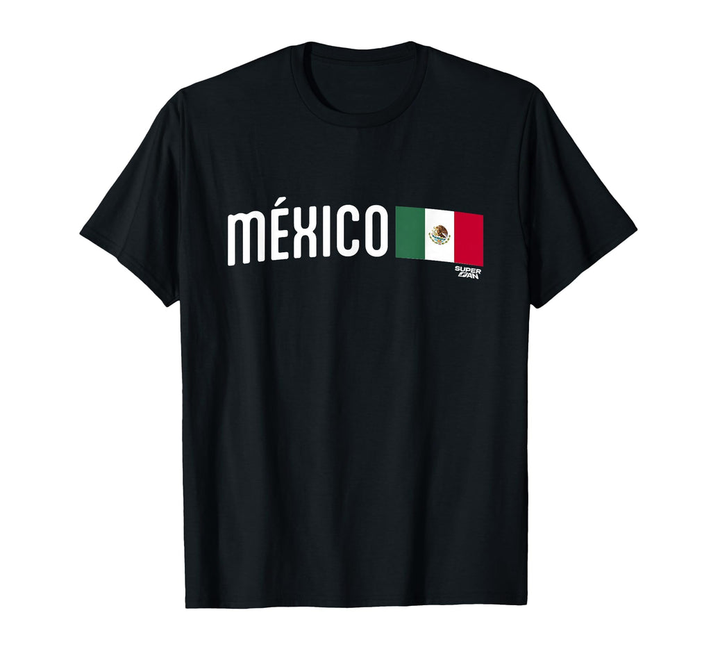 Superfan Mexico Minimal Flag Stripe Soccer T-Shirt - Trendy Graphic Unisex - T-Shirt, Sweatshirt, Hoodie