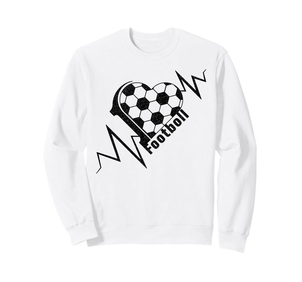 Love Football Heartbeat Soccer Pulse Sweatshirt - Custom Art Print Unisex - T-Shirt, Sweatshirt, Hoodie
