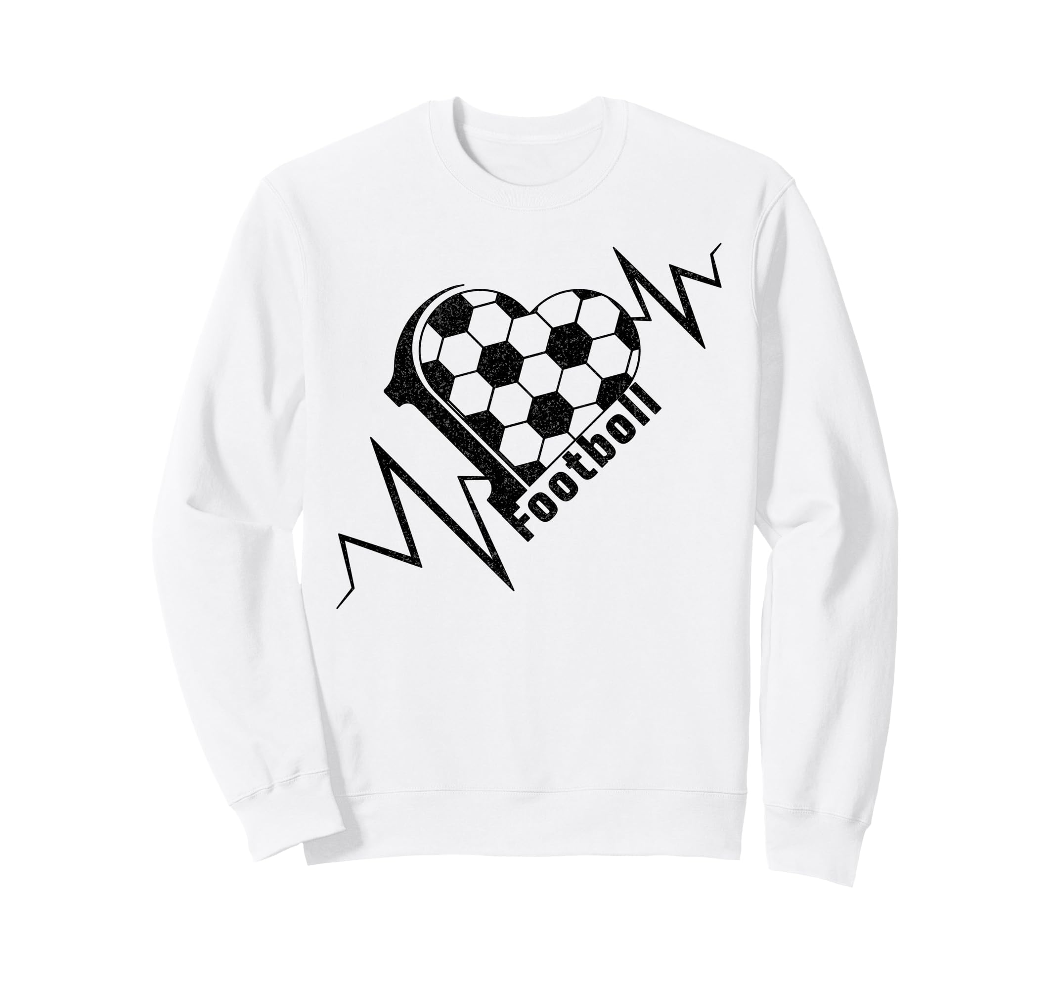 Love Football Heartbeat Soccer Pulse Sweatshirt - Custom Art Print Unisex - T-Shirt, Sweatshirt, Hoodie
