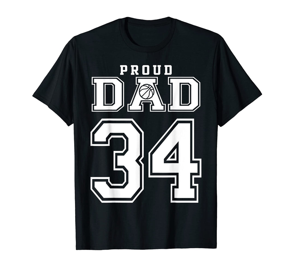 Number 34 Custom Proud Basketball T-Shirt - Fun Novelty Design Men Women - T-Shirt, Sweatshirt, Hoodie