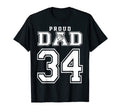 Number 34 Custom Proud Basketball T-Shirt - Fun Novelty Design Men Women - T-Shirt, Sweatshirt, Hoodie