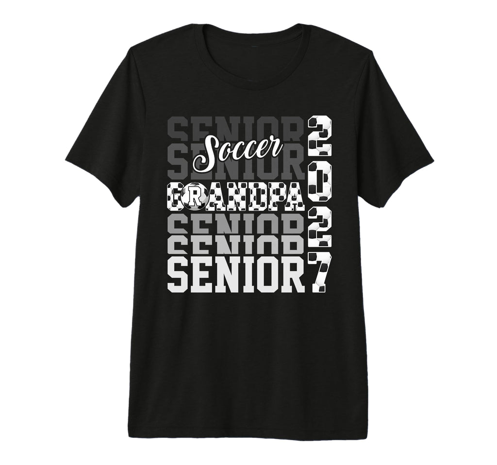 Senior 2027 Soccer Grandpa Proud T-Shirt - Custom Art Print for Adults - T-Shirt, Sweatshirt, Hoodie