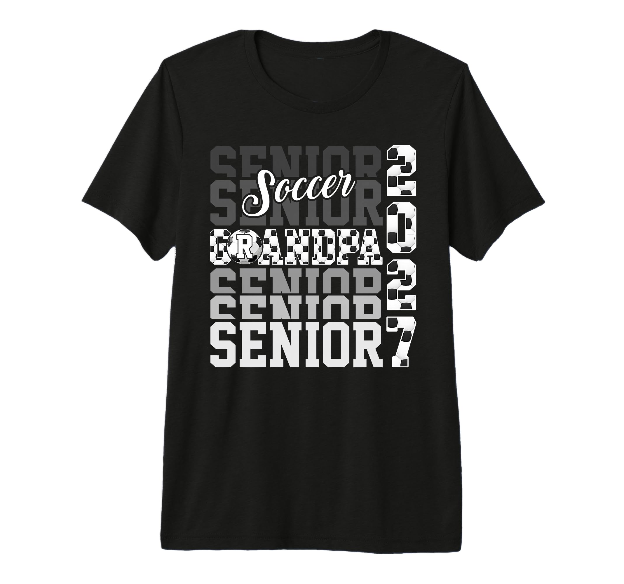 Senior 2027 Soccer Grandpa Proud T-Shirt - Custom Art Print for Adults - T-Shirt, Sweatshirt, Hoodie