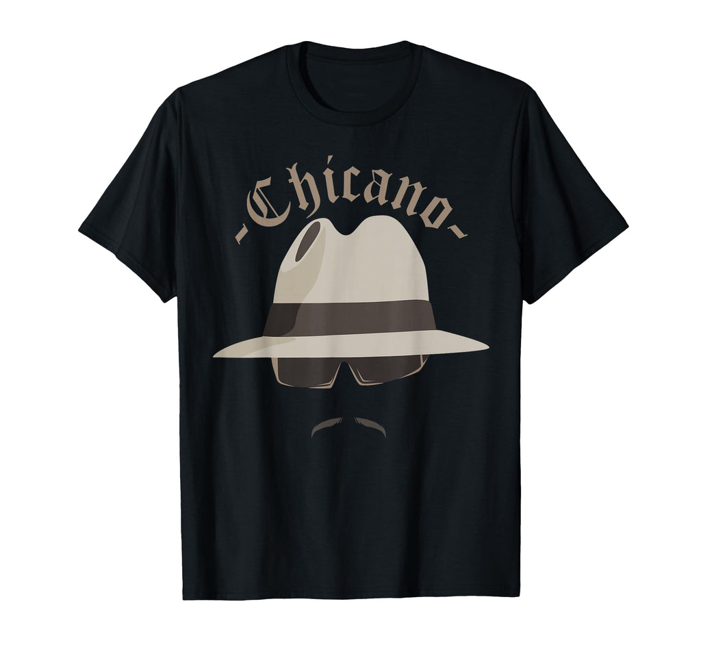 Lowrider Hat Chicano Moustache T-Shirt - Minimalist Print Unisex - T-Shirt, Sweatshirt, Hoodie