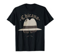Lowrider Hat Chicano Moustache T-Shirt - Minimalist Print Unisex - T-Shirt, Sweatshirt, Hoodie