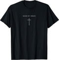 Saved by Grace Cross Minimalist Christian Religious - Adult & Kids T-Shirts, Sweatshirts & Hoodies apparel design preview 1