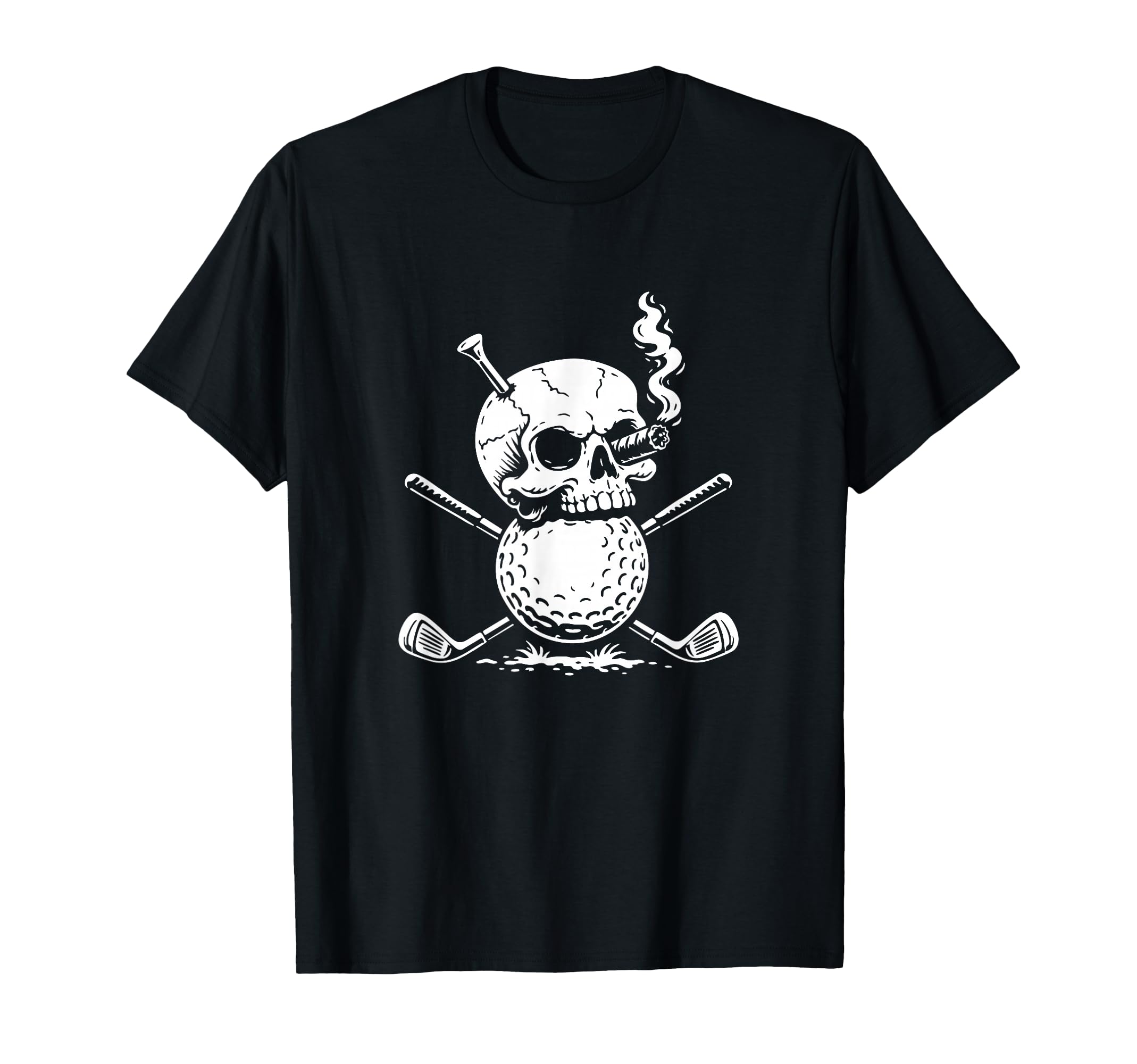 Golf Lover Skull Crossed Golf Clubs Golf Dad T-Shirt - Graphic Print Unisex - T-Shirt, Sweatshirt, Hoodie