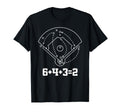 Baseball Math 6 4 3 2 Double Play Game T-Shirt - Trendy Graphic for Adults - T-Shirt, Sweatshirt, Hoodie