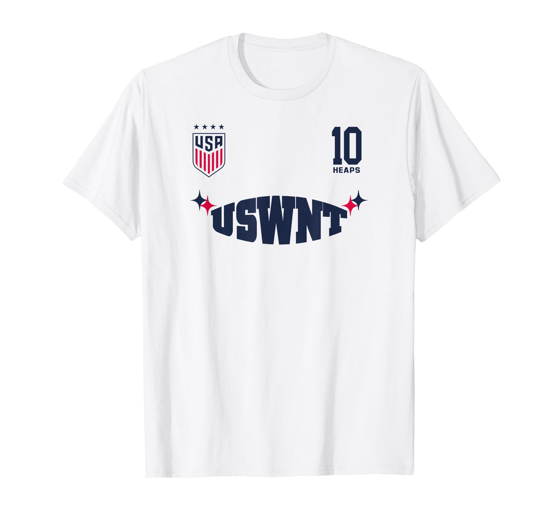 Lindsey Heaps 10 White Uswnt Officially T-Shirt - Custom Art Print Unisex - T-Shirt, Sweatshirt, Hoodie
