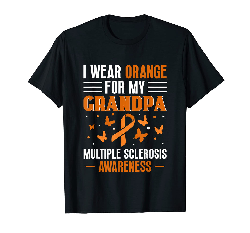Ms Awareness I Wear Orange My Grandpa T-Shirt - Custom Art Print Men Women - T-Shirt, Sweatshirt, Hoodie