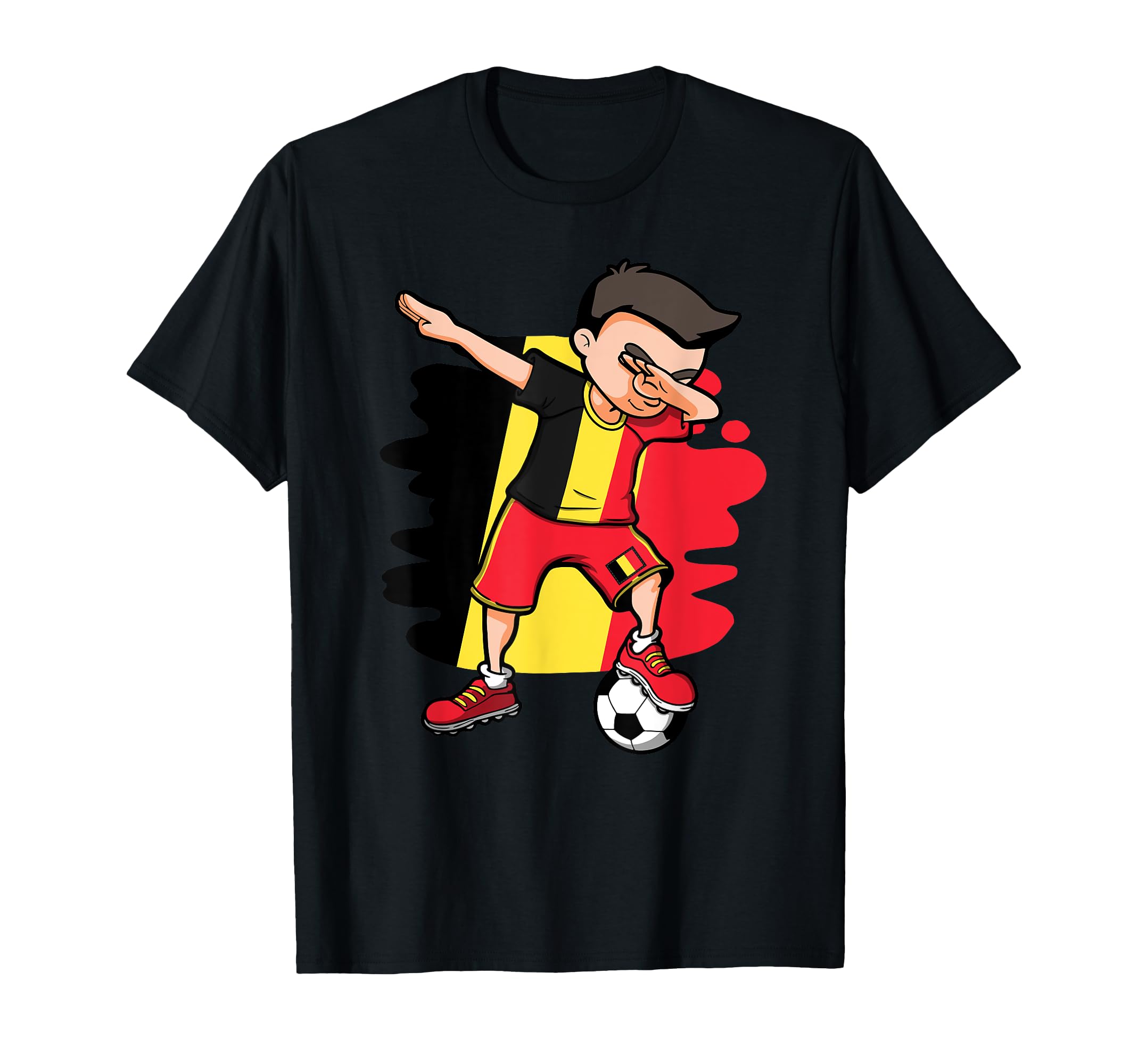 Dabbing Soccer Belgium Jersey Belgian T-Shirt - Aesthetic Graphic Unisex - T-Shirt, Sweatshirt, Hoodie