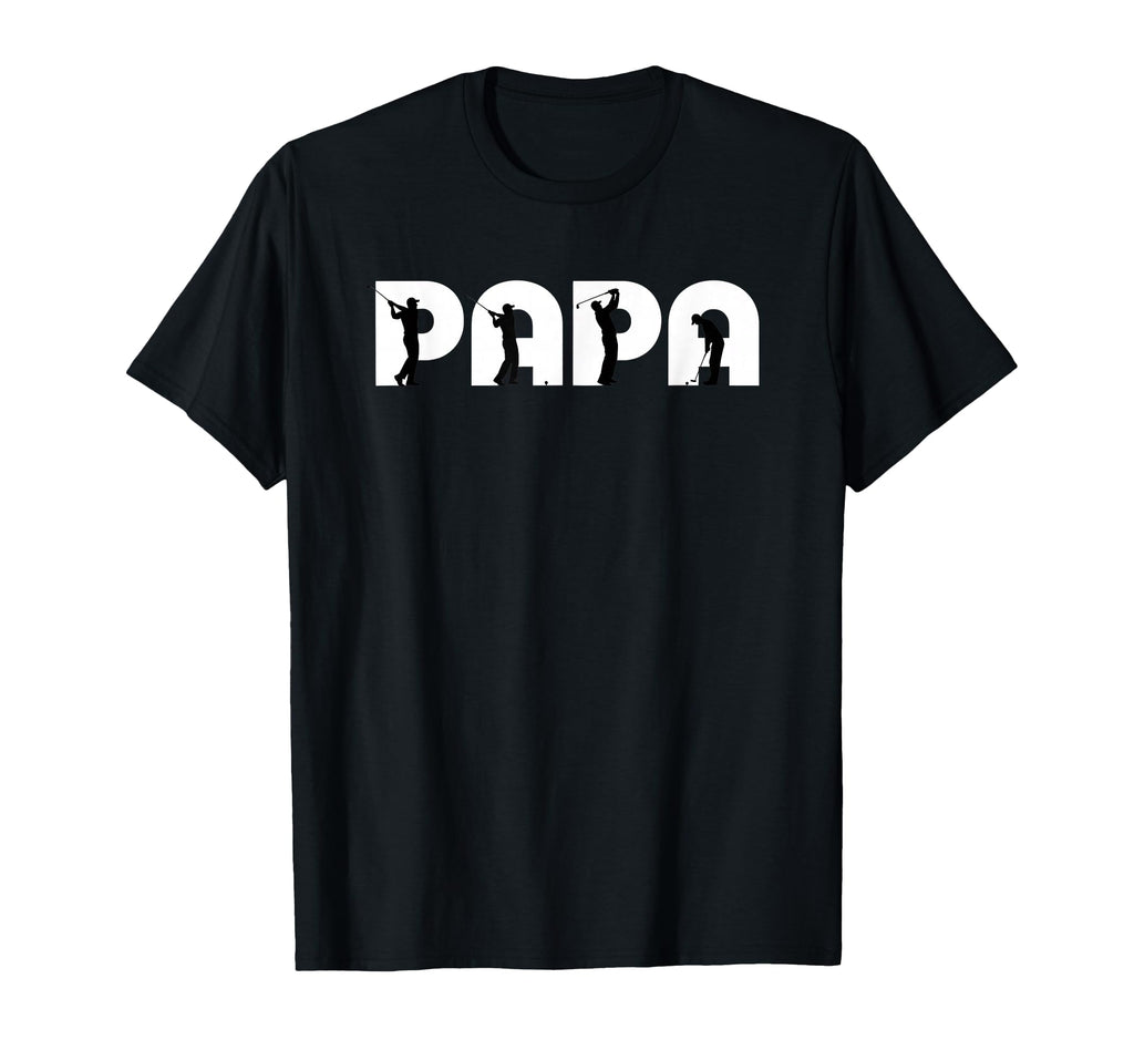 Dad Papa Golf Silhouette Proud Golf Dad T-Shirt - Unique Graphic for Adults - T-Shirt, Sweatshirt, Hoodie