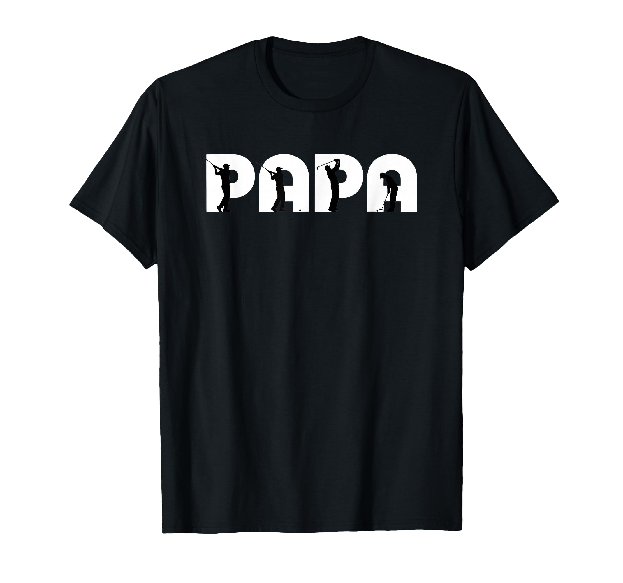 Dad Papa Golf Silhouette Proud Golf Dad T-Shirt - Unique Graphic for Adults - T-Shirt, Sweatshirt, Hoodie