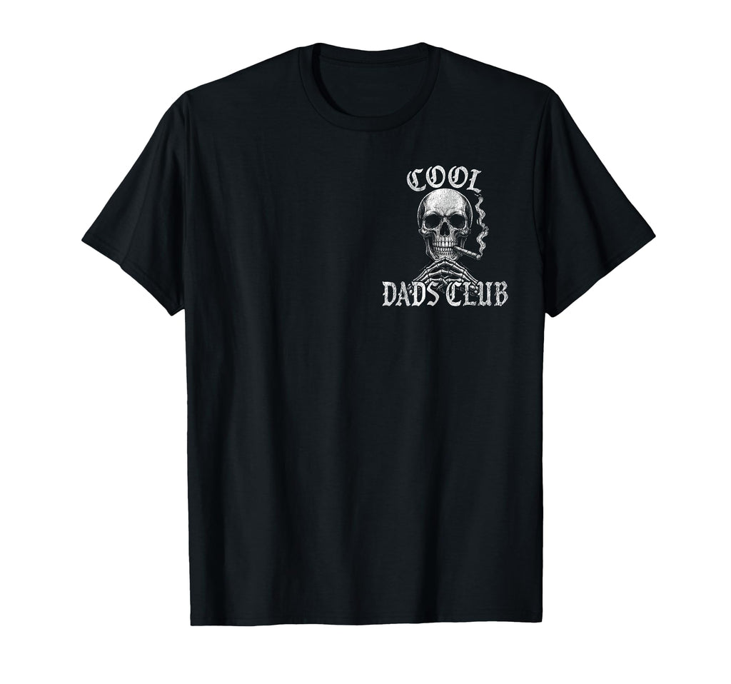Dads Club Logo Skeleton Biker Rocker T-Shirt - Minimalist Print for Adults - T-Shirt, Sweatshirt, Hoodie