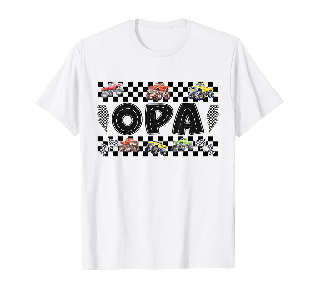 Opa Monster Truck Family Crew Birthday T-Shirt - Trendy Graphic for Adults - T-Shirt, Sweatshirt, Hoodie