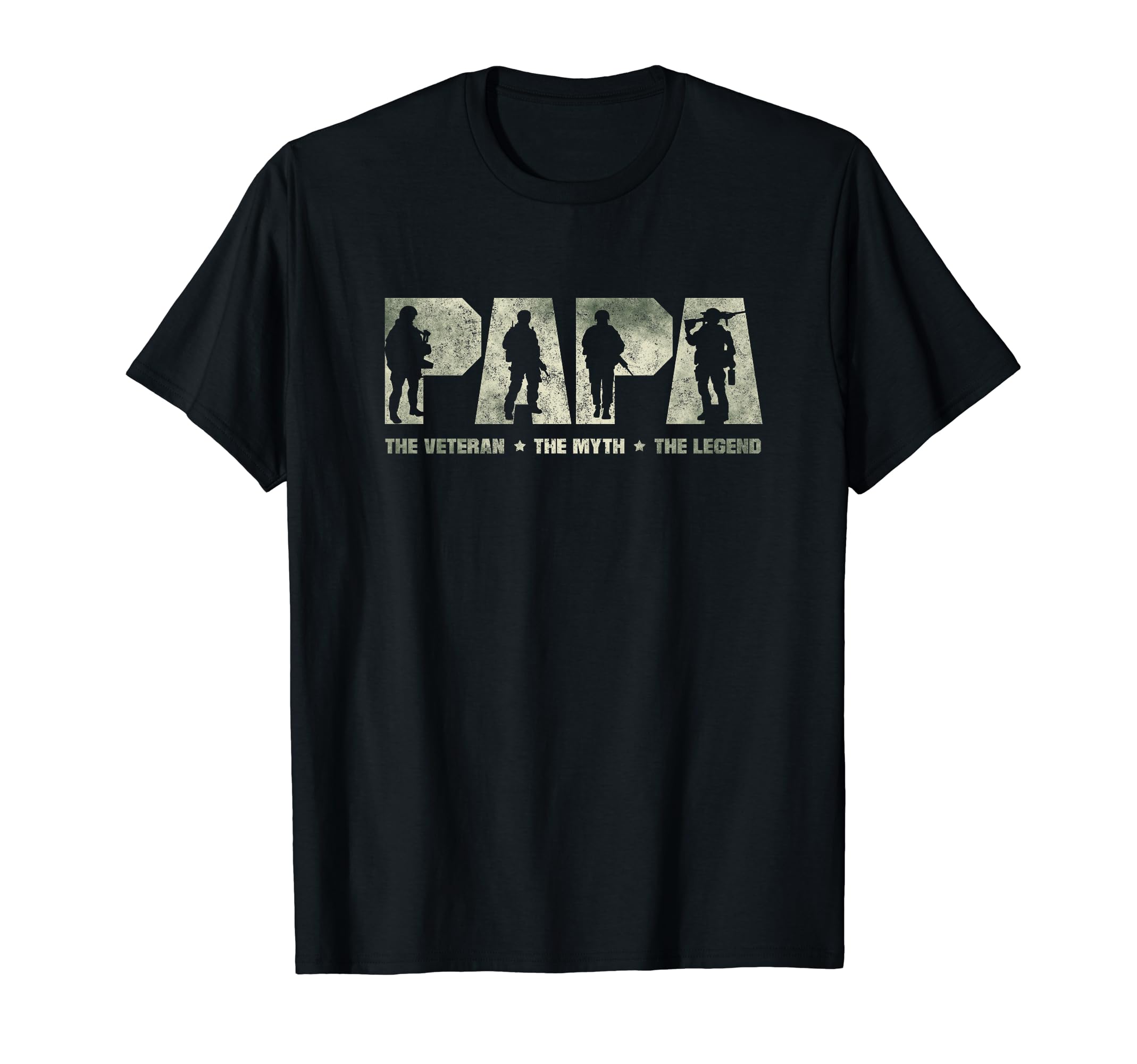 Papa Veteran Fathers Day Grandfather T-Shirt - Aesthetic Graphic Unisex - T-Shirt, Sweatshirt, Hoodie
