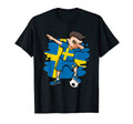 Dabbing Soccer Sweden Jersey Swedish T-Shirt - Graphic Print Men Women - T-Shirt, Sweatshirt, Hoodie