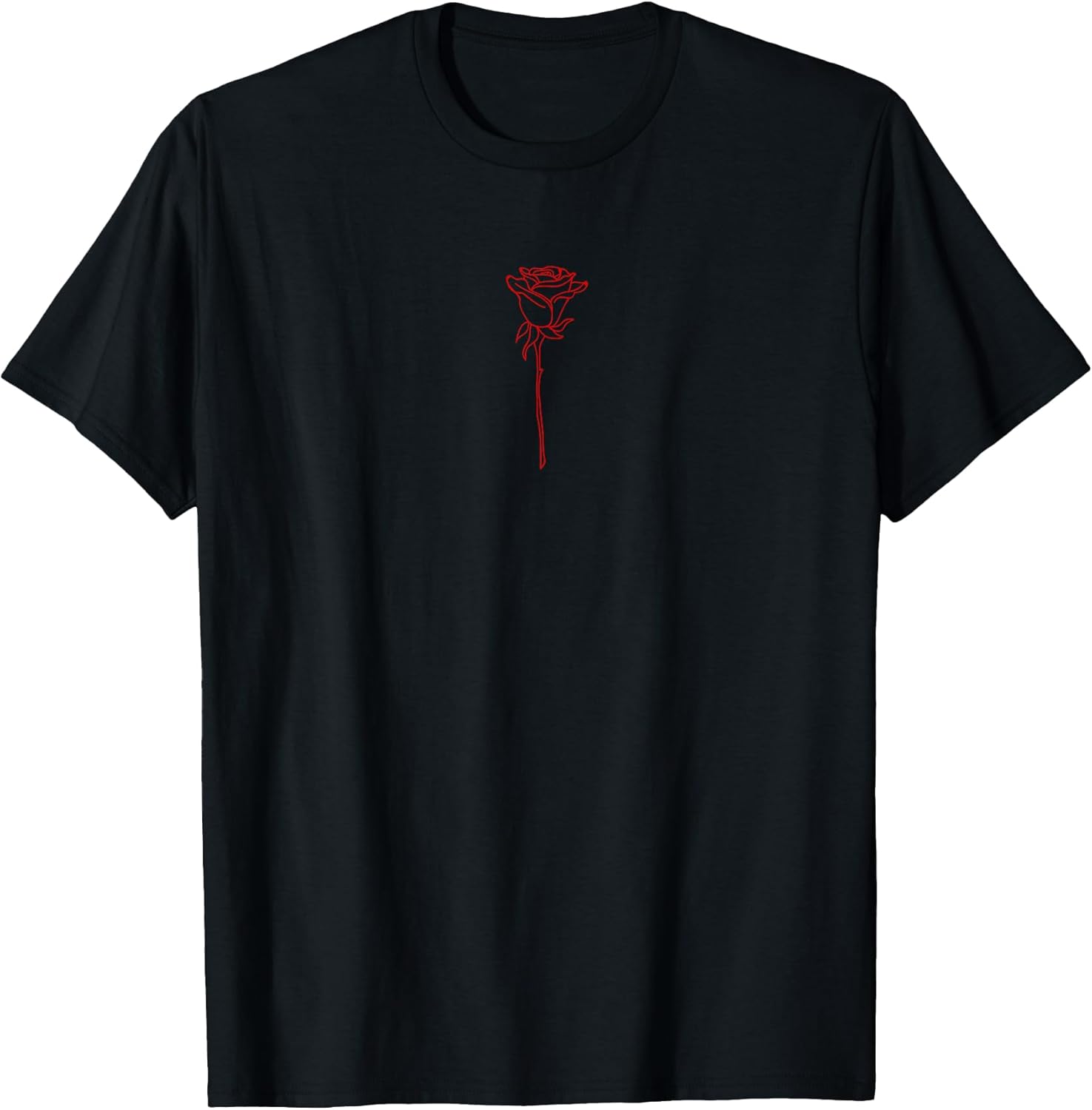Minimalist Aesthetic Red Rose Soft Grunge Punk Goth - Adult & Kids T-Shirts, Sweatshirts & Hoodies apparel design preview 1