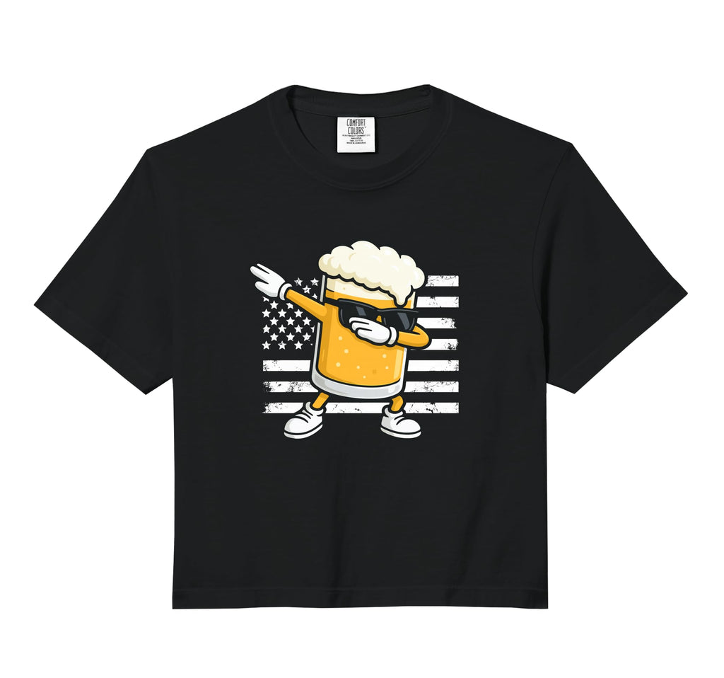 Dabbing Beer Mug Funny 4Th July Comfort T-Shirt - Custom Art Print Unisex - T-Shirt, Sweatshirt, Hoodie