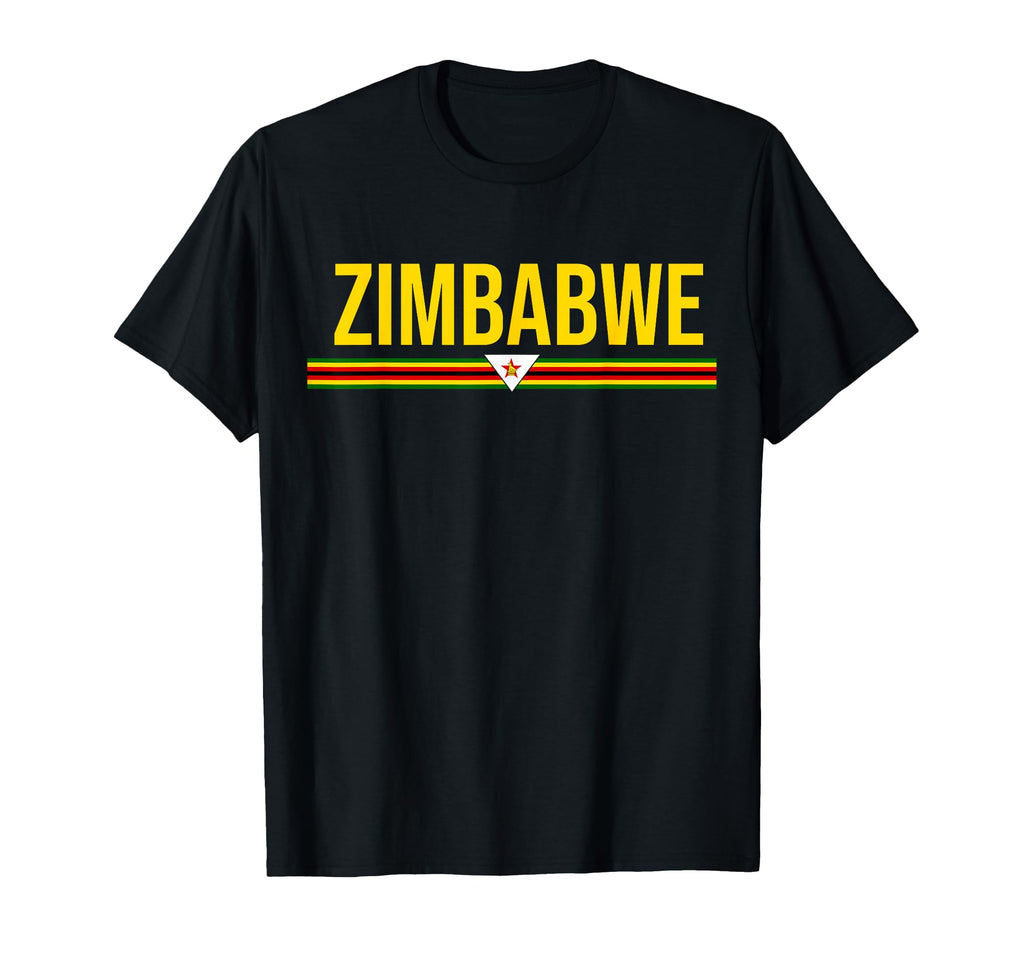Zimbabwe Flag Sports Soccer Football T-Shirt - Trendy Graphic for Adults - T-Shirt, Sweatshirt, Hoodie