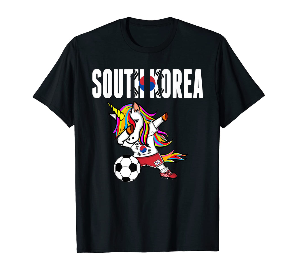 Dabbing Unicorn South Korea Soccer T-Shirt - Streetwear Style for Adults - T-Shirt, Sweatshirt, Hoodie