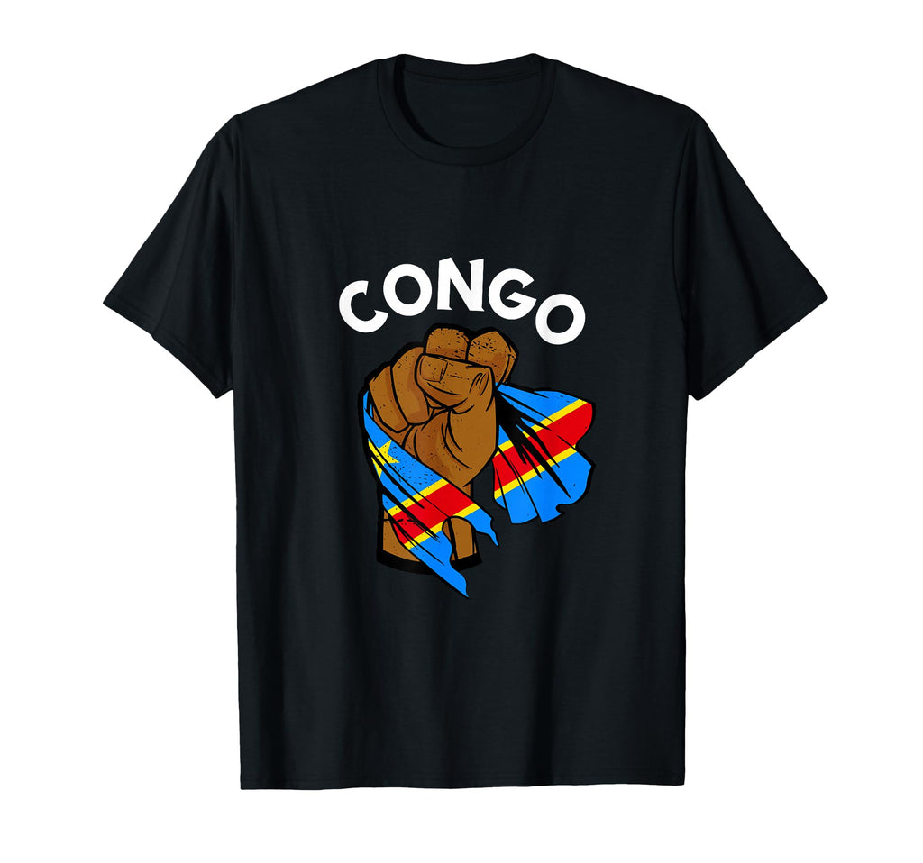 Republic Congo Drc Handfist Congolese T-Shirt - Trendy Graphic Unisex - T-Shirt, Sweatshirt, Hoodie