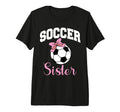 Soccer Sister Bow Soccer Ball Tri T-Shirt - Streetwear Style for Adults - T-Shirt, Sweatshirt, Hoodie