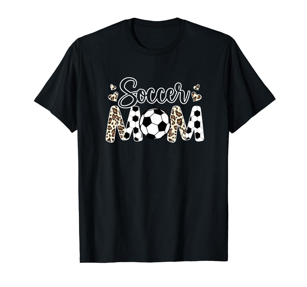 Soccer Mom Leopard Mom Soccer Player T-Shirt - Minimalist Print Men Women - T-Shirt, Sweatshirt, Hoodie