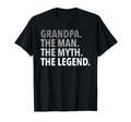 Mens Grandpa Myth Legend Dad Papa T-Shirt - Aesthetic Graphic for Adults - T-Shirt, Sweatshirt, Hoodie