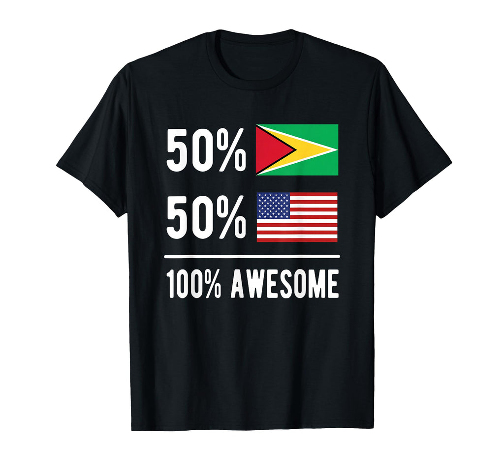 Proud Guyanese American Flag Guyana T-Shirt - Streetwear Style Men Women - T-Shirt, Sweatshirt, Hoodie
