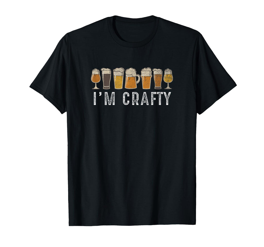 Craft Beer Art Im Crafty Home Brew Beer T-Shirt - Graphic Print Men Women - T-Shirt, Sweatshirt, Hoodie