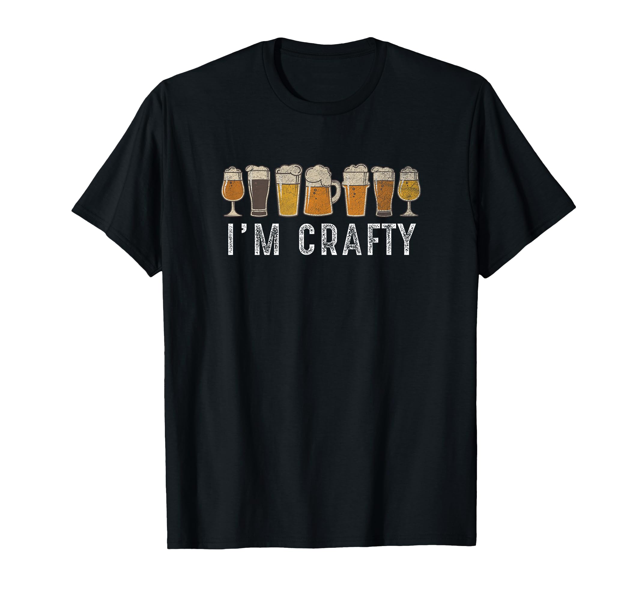 Craft Beer Art Im Crafty Home Brew Beer T-Shirt - Graphic Print Men Women - T-Shirt, Sweatshirt, Hoodie