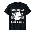 I Love Soccer And Cats Funny Soccer T-Shirt - Trendy Graphic for Adults - T-Shirt, Sweatshirt, Hoodie
