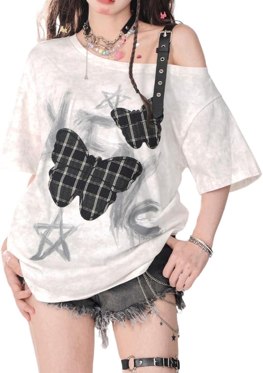 Women's Kawaii Off Shoulder Harajuku Sweet Girl White - Adult & Kids T-Shirts, Sweatshirts & Hoodies apparel design preview 1