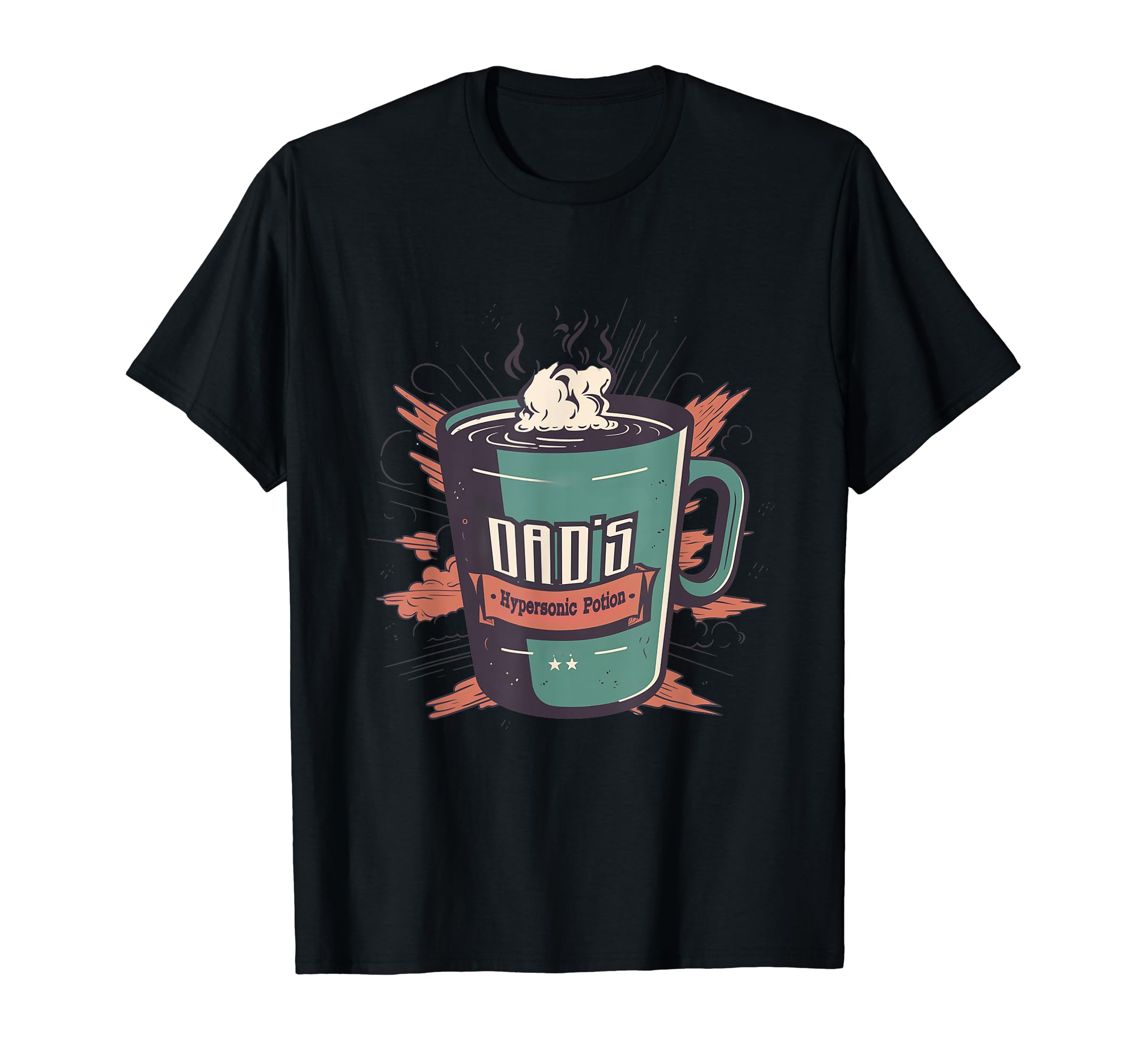 Coffee Mug Comic Art Fathers Day Dads T-Shirt - Novelty Apparel Men Women - T-Shirt, Sweatshirt, Hoodie