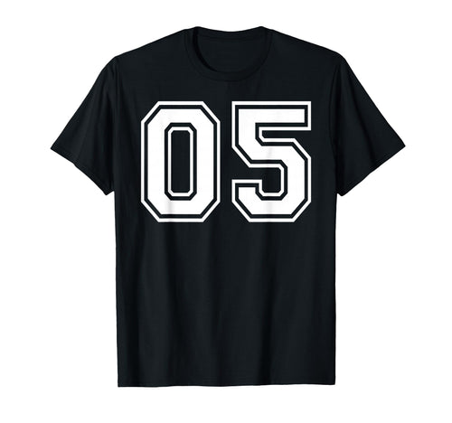 05 Number Five Team Sports Matching T-Shirt - Novelty Apparel for Adults - T-Shirt, Sweatshirt, Hoodie