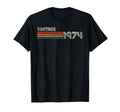 1974 Chest Stripe Birthday T-Shirt - Aesthetic Graphic Men Women - T-Shirt, Sweatshirt, Hoodie