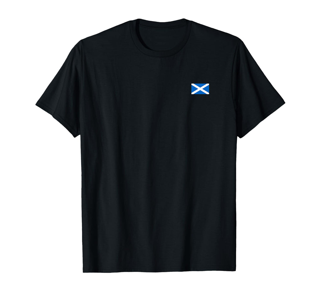 Scotland Left Chest Saltire T-Shirt - Casual Everyday Wear Men Women - T-Shirt, Sweatshirt, Hoodie