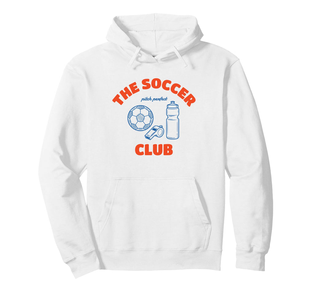 Soccer Club Minimalist Sports Vibe Soccer Hoodie - Graphic Print Men Women - T-Shirt, Sweatshirt, Hoodie