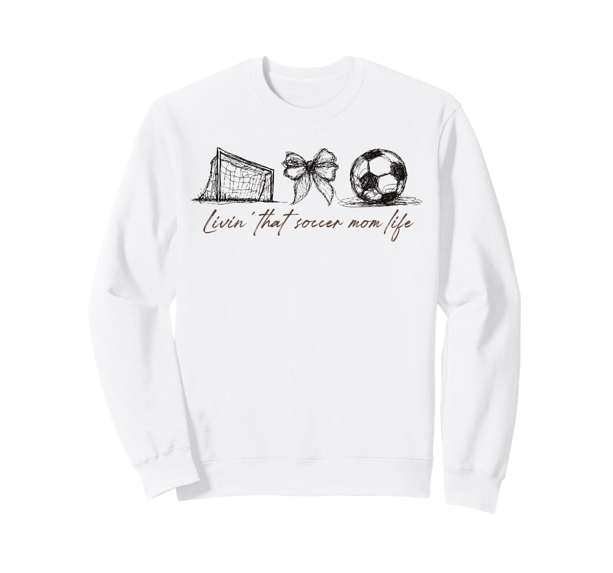 2 Sided Livin That Soccer Mom Life Sweatshirt - Aesthetic Graphic Unisex - T-Shirt, Sweatshirt, Hoodie