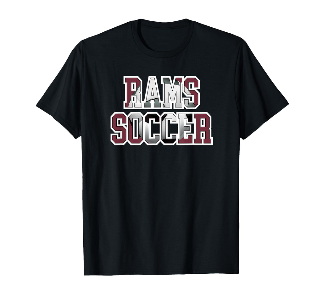 Rams Soccer Mom Game Day Mascot Maroon T-Shirt - Graphic Print for Adults - T-Shirt, Sweatshirt, Hoodie